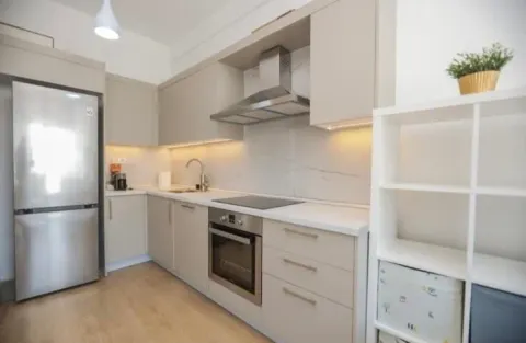 Modern and tidy kitchen with built-in appliances and cabinetry. - image 10