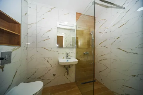 Modern bathroom with a walk-in shower, washbasin, and toilet. - image 6