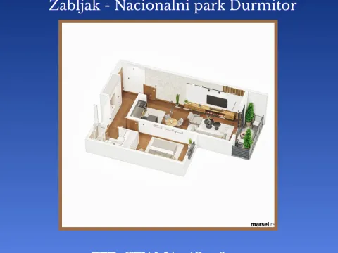 Sale, two bedroom apartment, 48m², Žabljak II, Žabljak - image 7