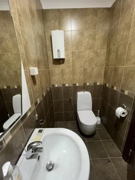 Simple bathroom with a toilet and sink. - image 20