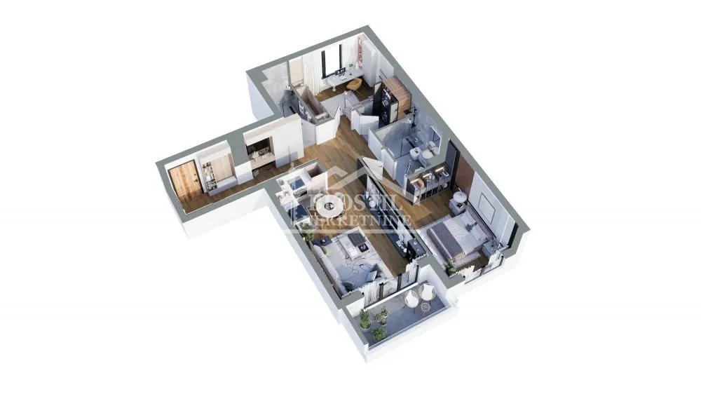 Sale, three bedroom apartment, 78m², Bežanijska Kosa 3, Bežanijska Kosa Sve Podlokacije