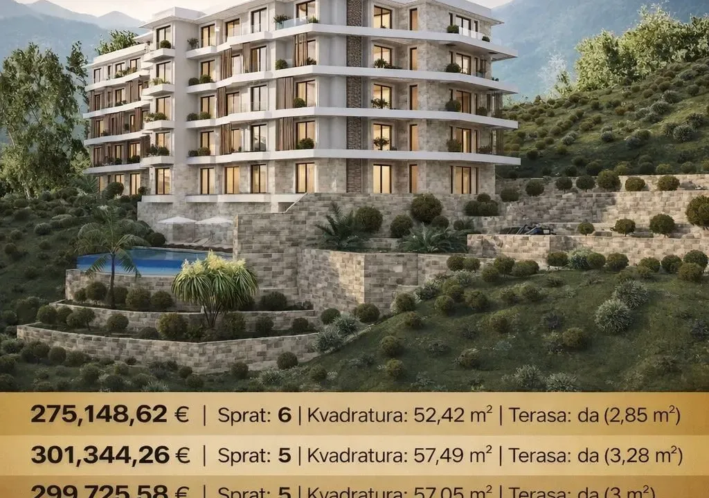 Sale, one bedroom apartment, 52m², Bečići, Budva