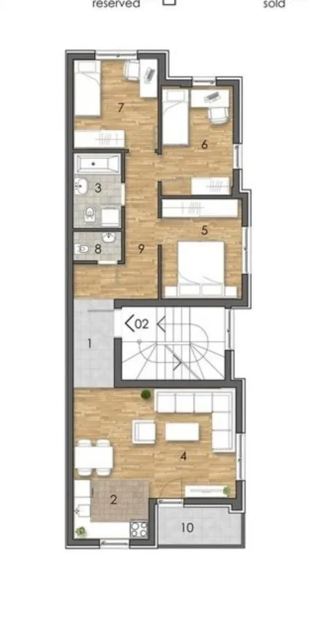 Prodaja, četvorosoban stan, 71m², Sremska Kamenica, Petrovaradin