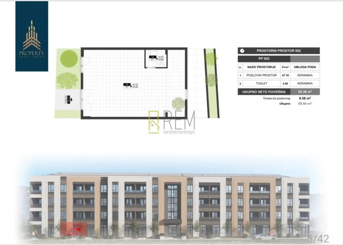 Sale, office space, 49m², Zabjelo, Podgorica