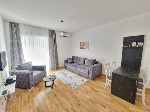 Dnevna soba sa garniturom, foteljom i trpezarijskim stolom. - image 11