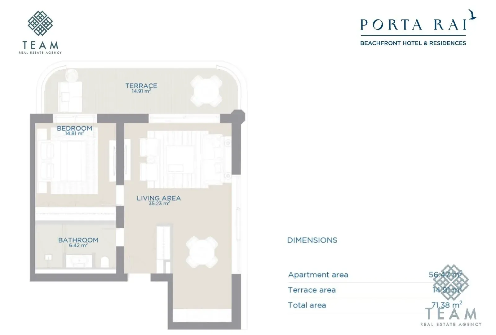 Sale, one bedroom apartment, 71m², Velika Plaža, Ulcinj