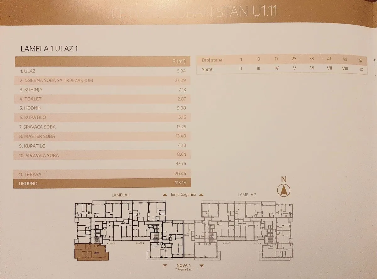 Sale, four bedroom apartment, 113m², Novi Beograd Blok 25, Novi Beograd Sve Podlokacije