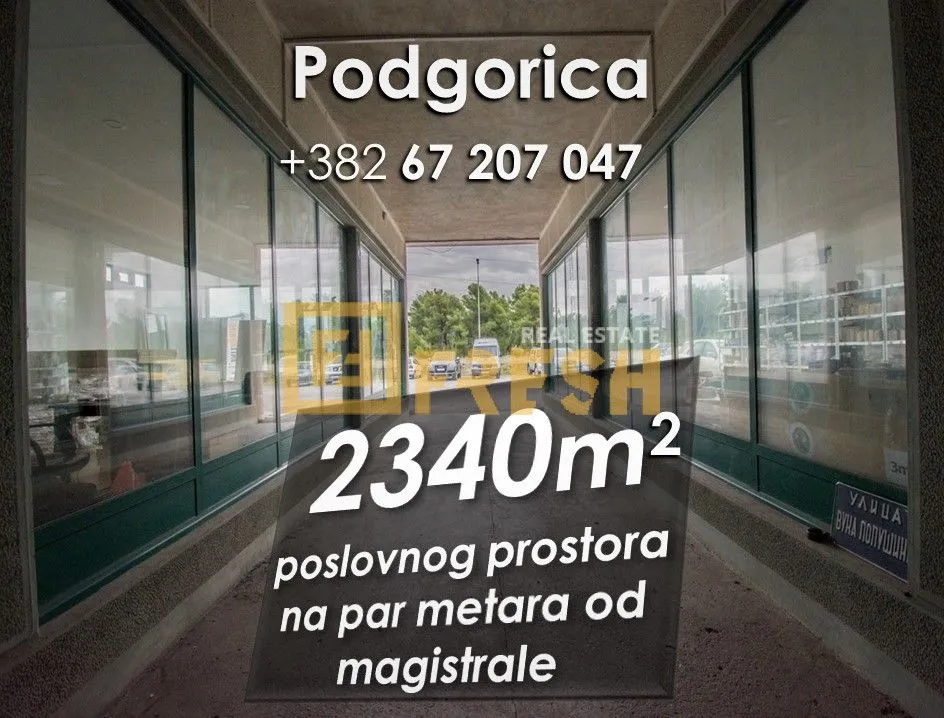 Sale, office space, 2340m², Zabjelo, Podgorica