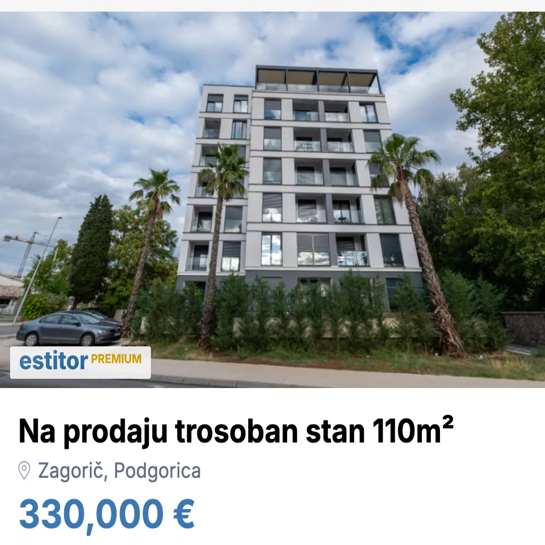 Prodaja, trosoban stan, 110m², Zagorič, Podgorica