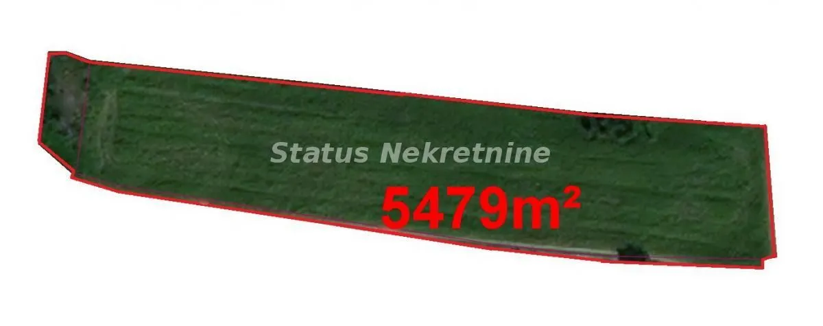Katastarski plan parcele površine 5479 kvadratnih metara.