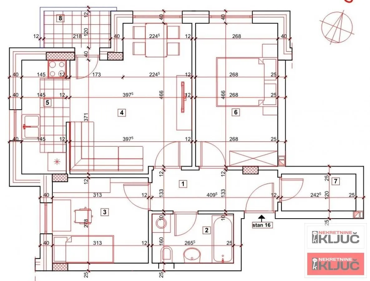 Prodaja, dvosoban stan, 58m², Telep, Novi Sad Sve Podlokacije