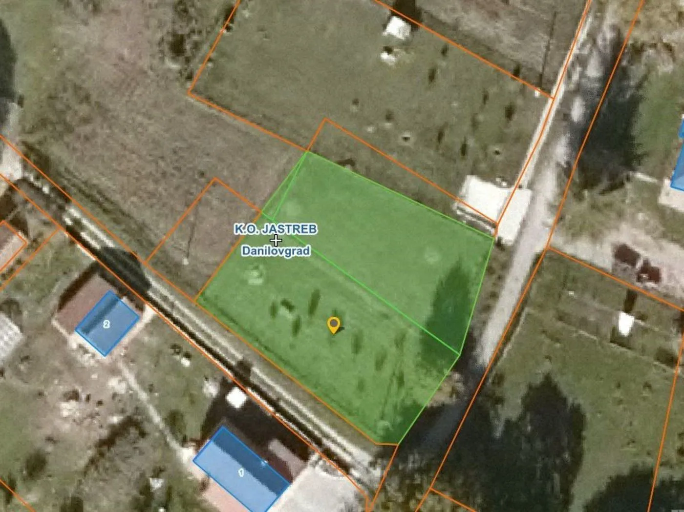 Prodaja, plac, 1000m², Jastreb, Danilovgrad