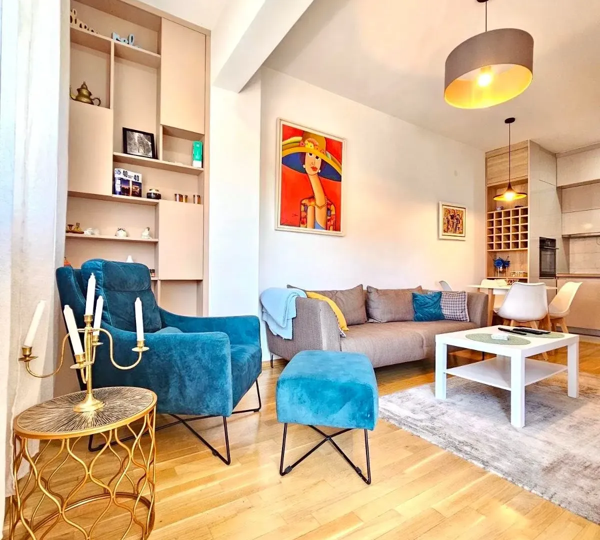 Rent, one bedroom apartment, 45m², Blok 6, Podgorica