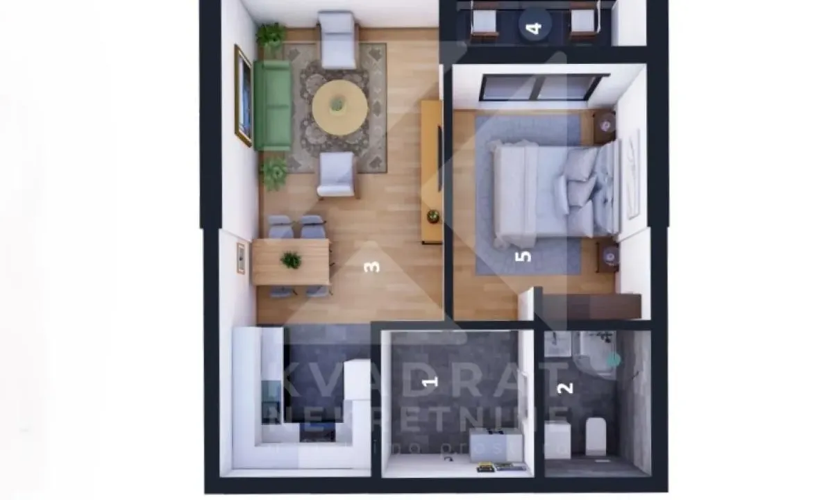 Sale, one bedroom apartment, 51m², Ljubović, Podgorica