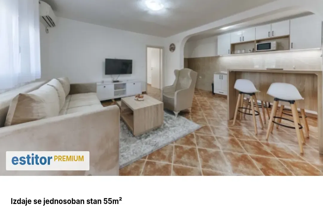 Izdavanje, stan, 55m², Dobre Vode, Bar