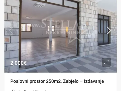 Izdavanje, poslovni prostor, 250m², Zabjelo, Podgorica - image 2