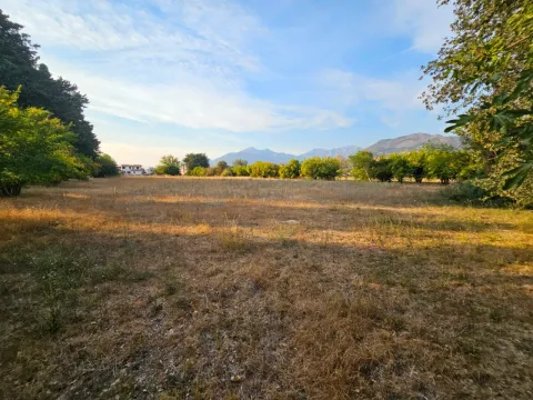 Pogled na ravno zemljište sa drvećem u pozadini. - image 2