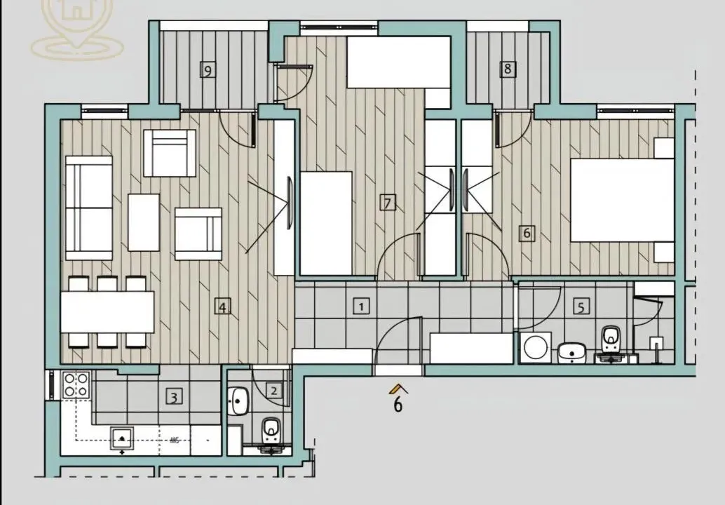 Sale, three bedroom apartment, 70m², Medijana, Niš