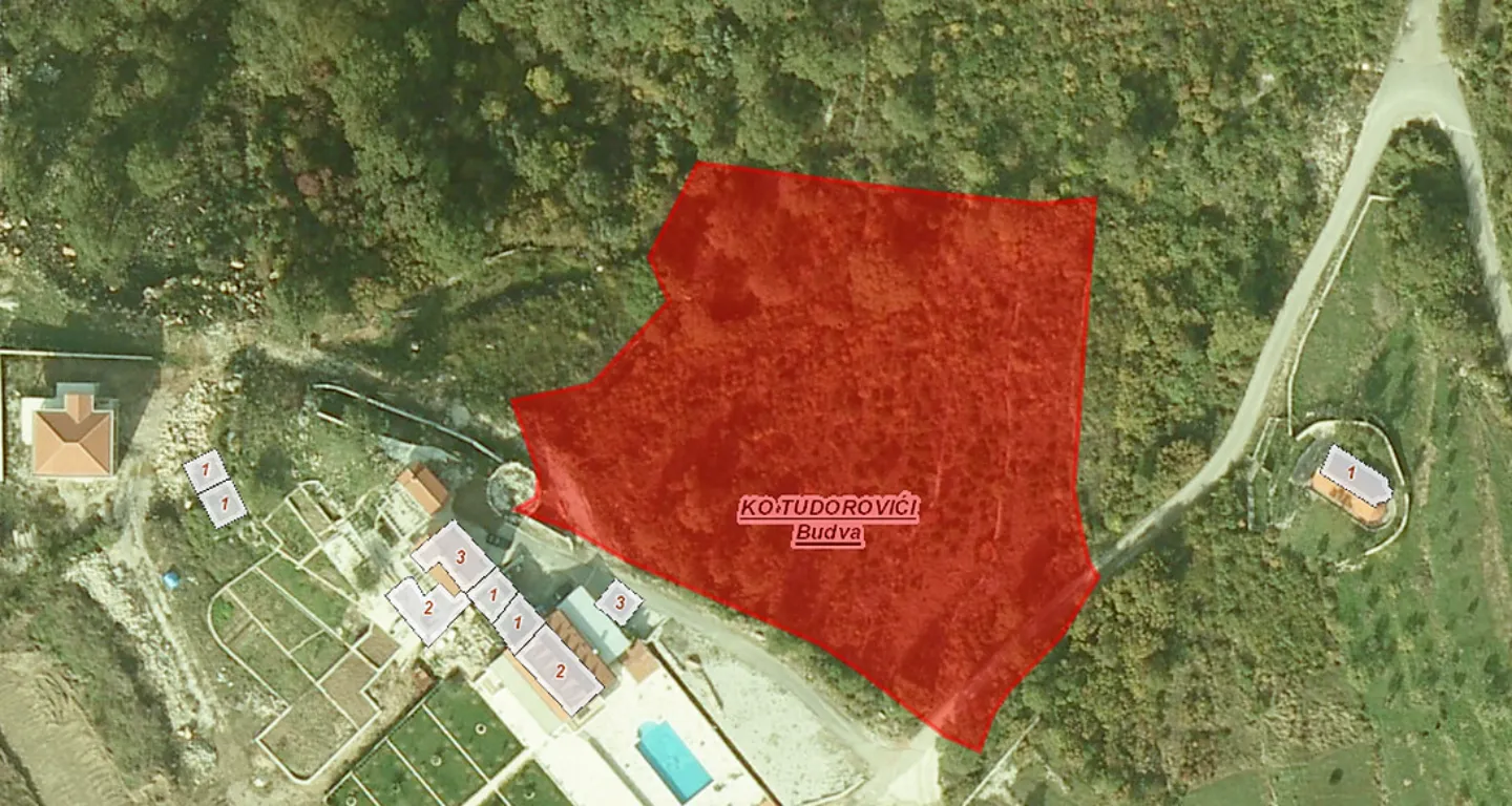 Prodaja, plac, 5523m², Tudorovići, Budva