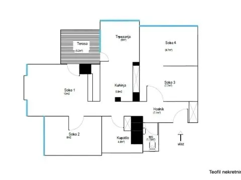 Sale, three bedroom apartment, 68m², Novi Beograd Blok 23, Novi Beograd Sve Podlokacije - image 21