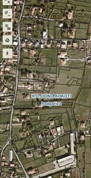 Prodaja, plac, 1000m², Donji Kokoti, Podgorica