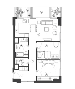 Sale, two bedroom apartment, 85m², Centar, Budva - image 9