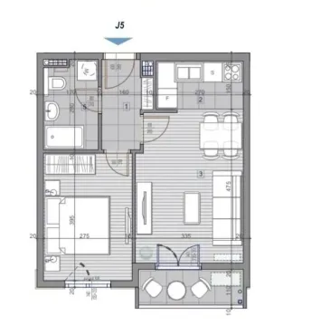 Sale, one bedroom apartment, 41m², Stari Aerodrom, Podgorica - image 2