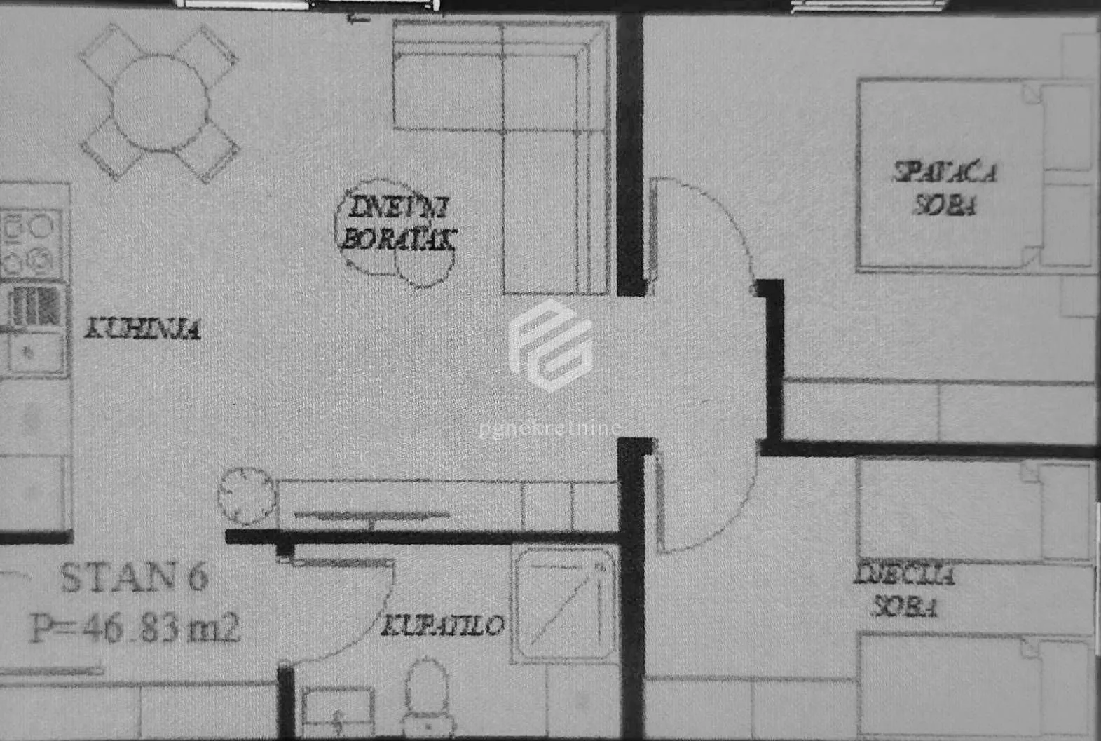 Prodaja, dvosoban stan, 47m², Gorica C, Podgorica
