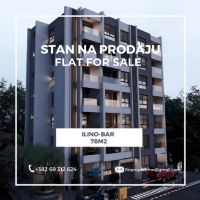 Prodaja, dvosoban stan, 78m², Ilino, Bar