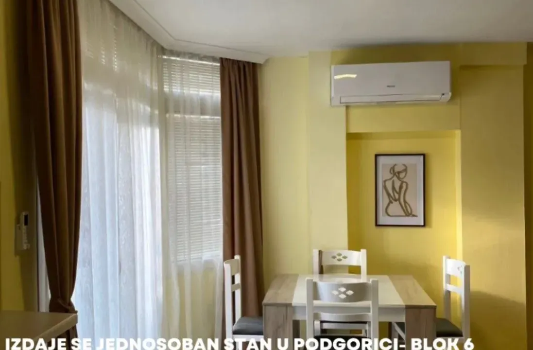 Rent, one bedroom apartment, 63m², Blok 6, Podgorica