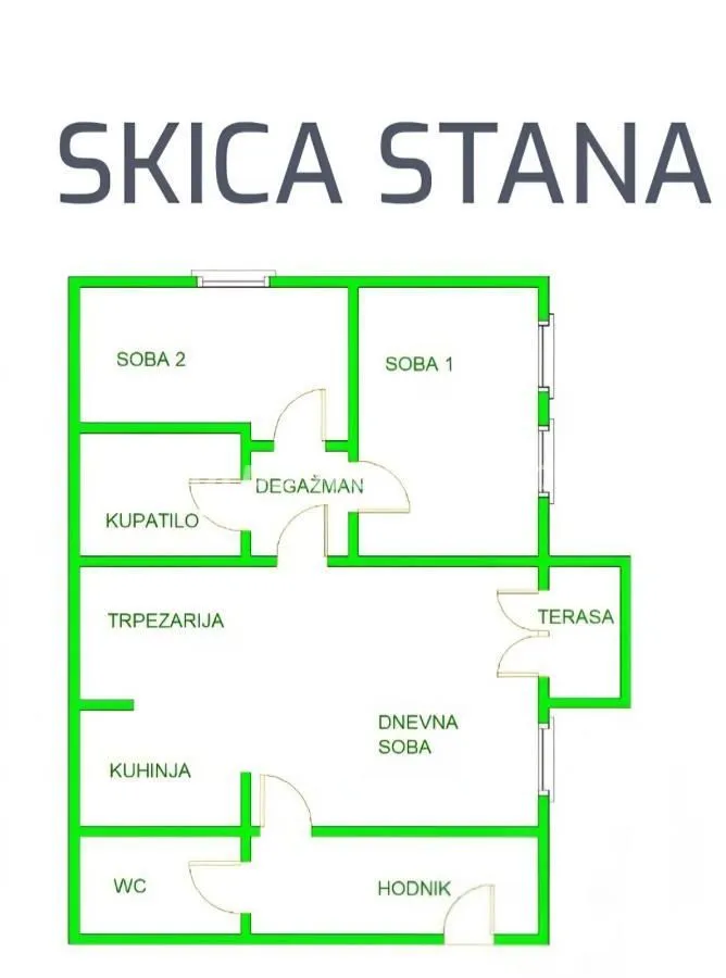 Sale, three bedroom apartment, 63m², Nova Detelinara, Novi Sad Sve Podlokacije