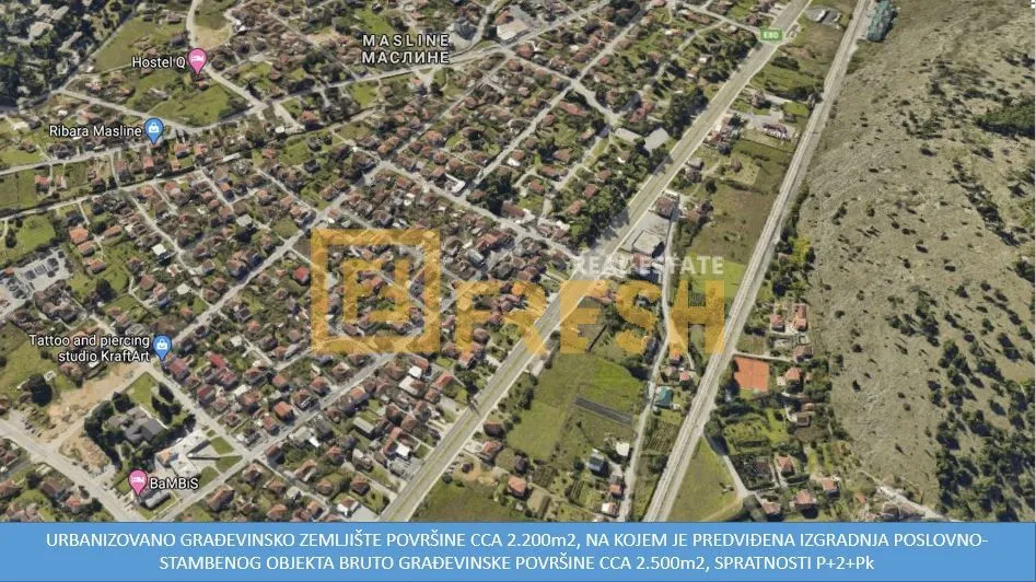 Sale, land lot, 2200m², Masline, Podgorica