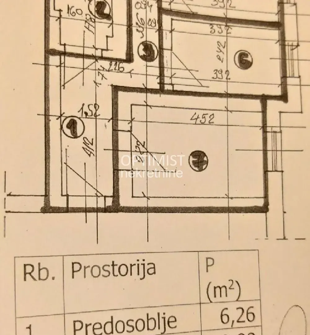 Sale, two bedroom apartment, 45m², Stari Grad, Beograd