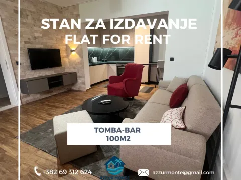 Rent, three bedroom apartment, 100m², Tomba, Bar - image 1