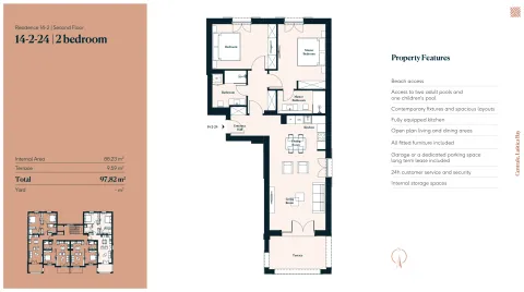 Prodaja, dvosoban stan, 92m², Luštica Bay, Tivat - image 7