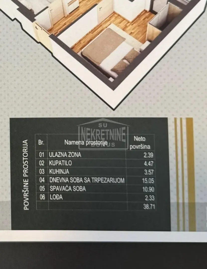 Prodaja, dvosoban stan, 48m², Centar, Subotica
