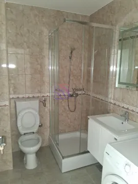 Kupatilo opremljeno tuš kabinom, umivaonikom, toaletom i veš mašinom. - image 7