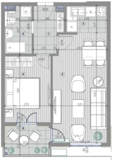 Izdavanje, jednosoban stan, 45m², Central Point, Podgorica