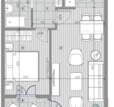 Rent, one bedroom apartment, 45m², Central Point, Podgorica - image 5