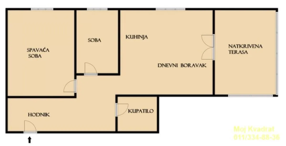 Sale, two bedroom apartment, 64m², Mirijevo Sve Podlokacije, Beograd