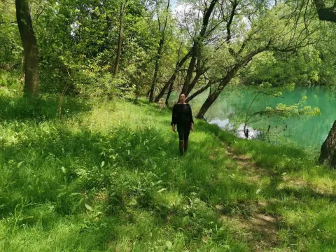 Zemljište pored rijeke okruženo zelenilom i drvećem. - image 6