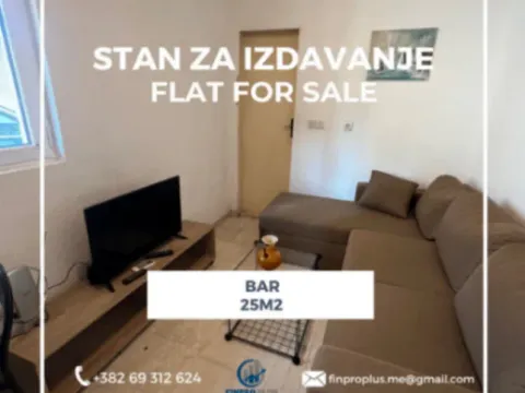 Rent, studio apartment, 25m², Bar, Crna Gora