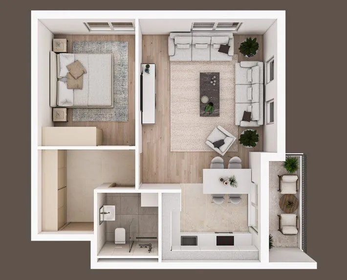 Prodaja, jednosoban stan, 52m², Zabjelo, Podgorica