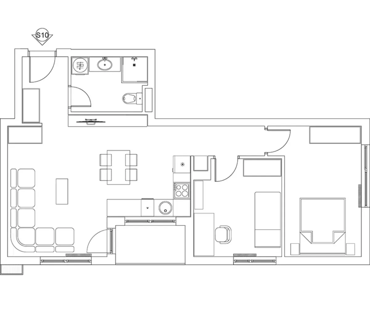 Sale, two bedroom apartment, 65m², Crveni Krst, Beograd