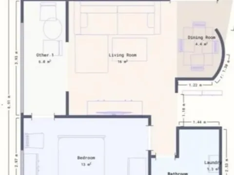 Sale, one bedroom apartment, 49m², Bečići, Budva - image 2