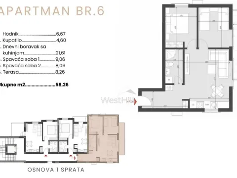 Sale, one bedroom apartment, 35m², Bečići, Budva - image 8