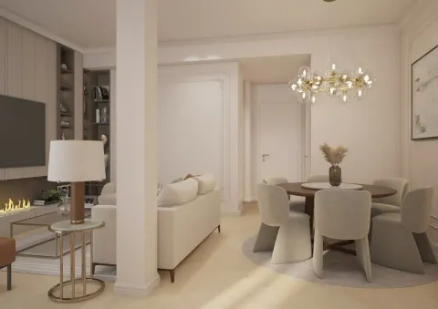 Spacious living room with a dining area and modern furniture. - image 3