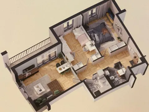 Sale, two bedroom apartment, 65m², Tivat, Crna Gora