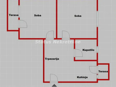 Sale, two bedroom apartment, 53m², Detelinara, Novi Sad Sve Podlokacije - image 1