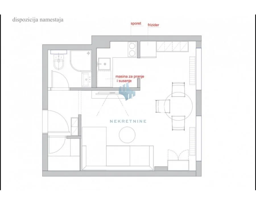 Rent, one bedroom apartment, 25m², Slavija, Vračar Sve Podlokacije